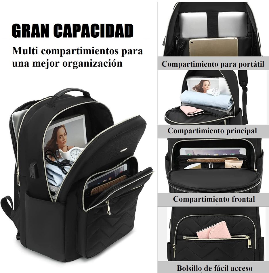 Mochila de mujer Valki Negro 2 Mochila de mujer Valki Negro 2