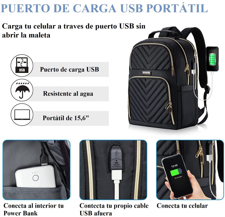 Mochila de viaje para mujer Spring 4 Mochila de viaje para mujer Spring 4