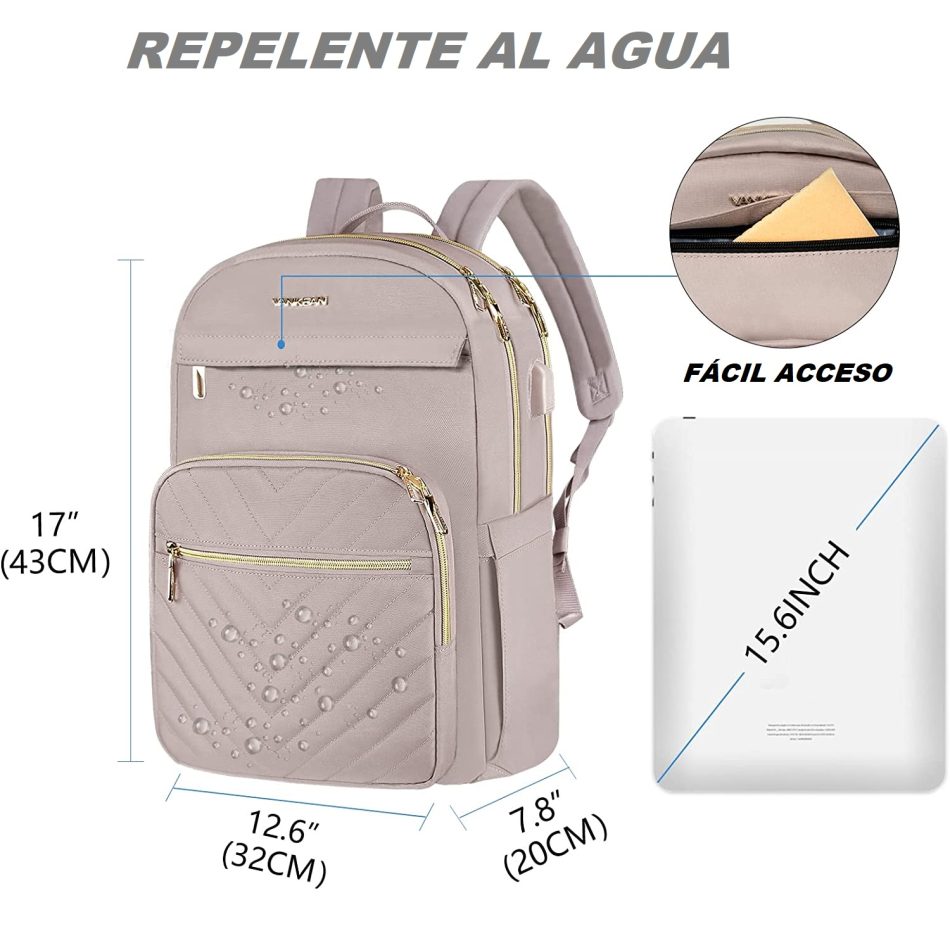 Vanity Mochila para laptop de 15.6 pulgadas para mujer 2 Vanity Mochila para laptop de 15.6 pulgadas para mujer 2