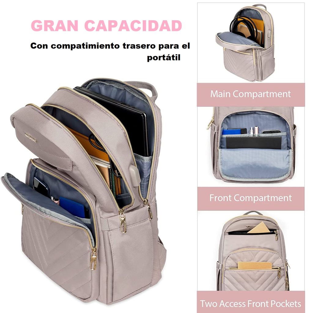 Vanity Mochila para laptop de 15.6 pulgadas para mujer 4
